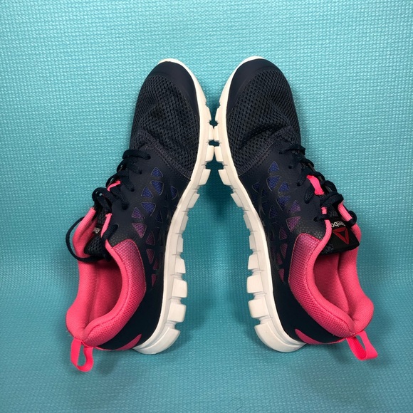 Reebok Sublite XT Cushion Comfort 2.0 AR2943 Blue/Pink Cross Training Shoes 8.5 - Picture 6 of 9